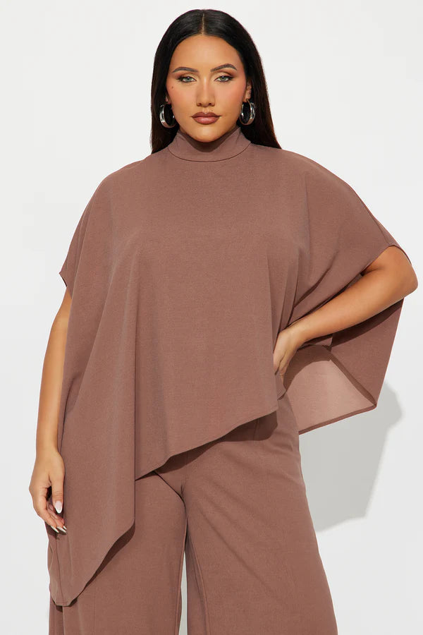 🤎 Coordinato elegante dal design drappeggiato
