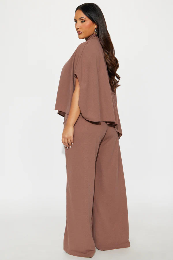 🤎 Coordinato elegante dal design drappeggiato